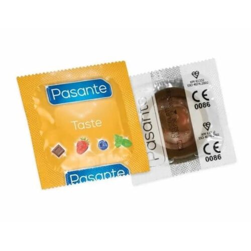 Коричневий презерватив для орального сексу з ароматом шоколаду Pasante Taste 1шт