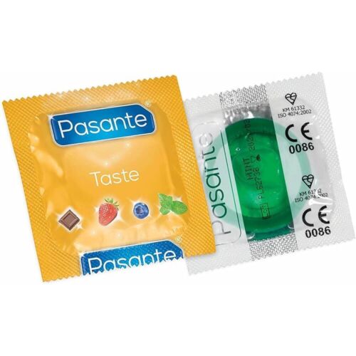 Презерватив Pasante зеленого кольору з ароматом ментолу для орального сексу Pasante Taste 1шт