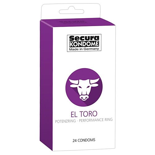 Прозорі презервативи Secura El Toro з кільцем для ерекції 24шт