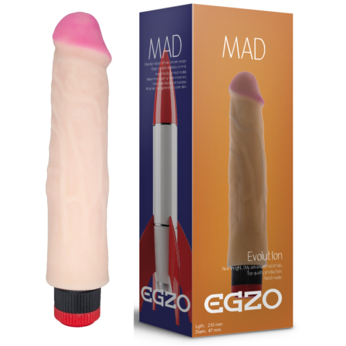 Вібратор реалістичний EGZO MAD Ciberskin Burning Lover на батареях
