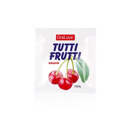 Оральна змазка зі смаком вишні TUTTI-FRUTTI 4г