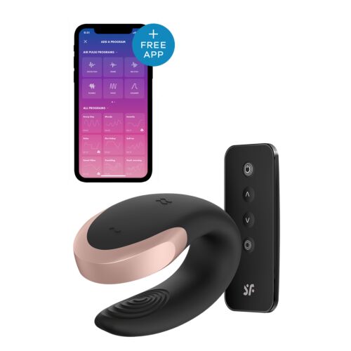 Люксовий смарт вібратор для пар Satisfyer DOUBLE LOVE чорний