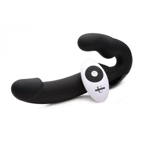 Безремневий страпон із пультом Urge Strapless Strap-On Vibrator чорний