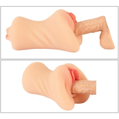 Мастурбатор 3 в 1 з кібершкіри: вагіна, анус, рот Nature