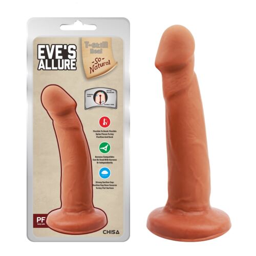 Фалоімітатор реалістичний Chisa T-skin ReaL Eves Allure з вираженою головкою; 18,5 см