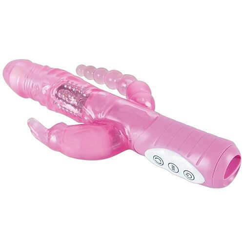 Вібратор для вагіни, ануса і клітора 3xMotor