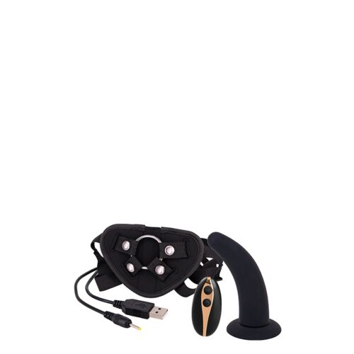 Dt51128 Страпон жіночий з пультом управління Seven Creations DILDO STRAP-ON BLACK