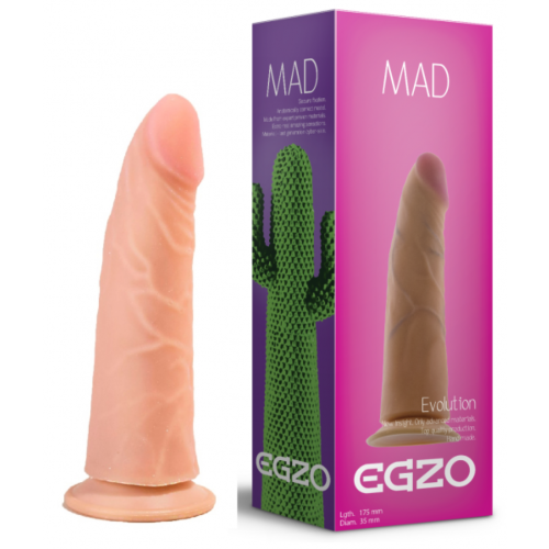 Фалоімітатор реалістичний EGZO MAD Spicy Lover на присосці