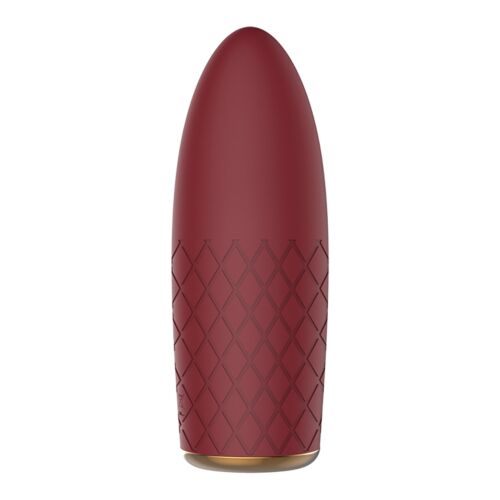 Компактний вібромасажер з рельєфною поверхнею Dream Toys Marly, бордовий, 11 х 4 см