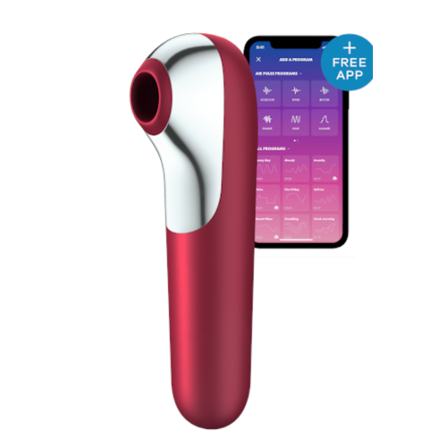 Вакуумний кліторальний стимулятор SATISFYER DUAL LOVE червоний