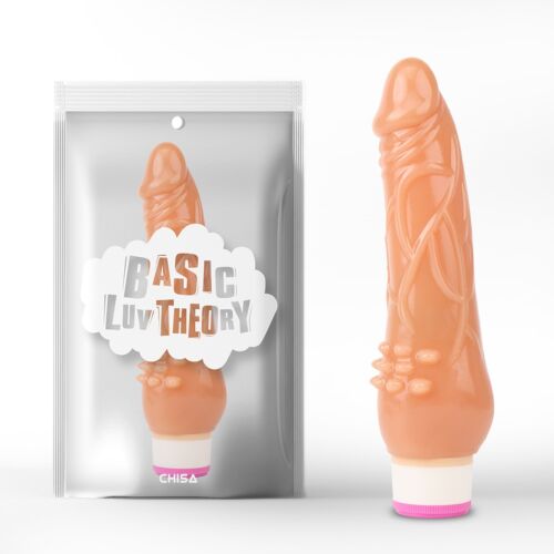 Вібратор реалістичний рельєфний Chisa Basic Luv Theory Beginner Rider, бежевий