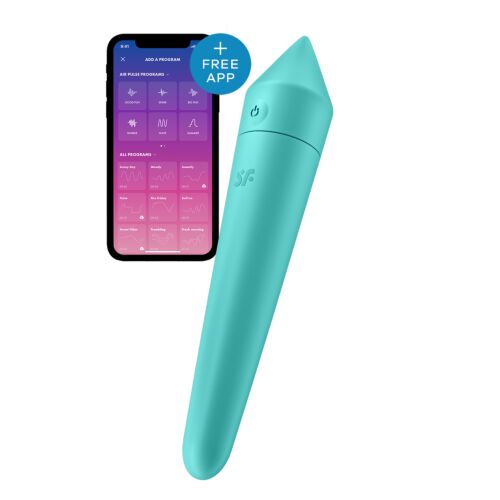 Потужна віброкуля з функцією керування зі смартфона Satisfyer Ultra Power Bullet 8, бірюзовий