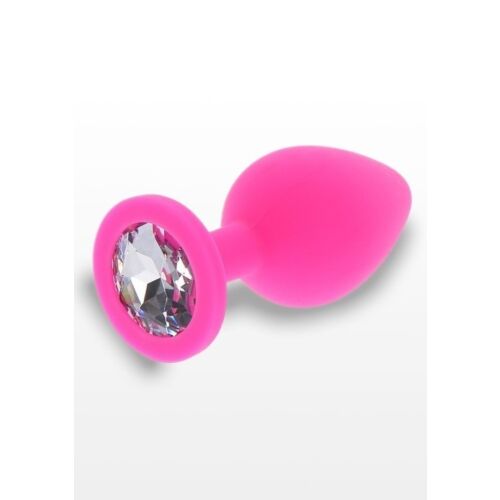 Анальна пробка з кристалом Toy Joy Diamond Booty Jewel рожевий, Large