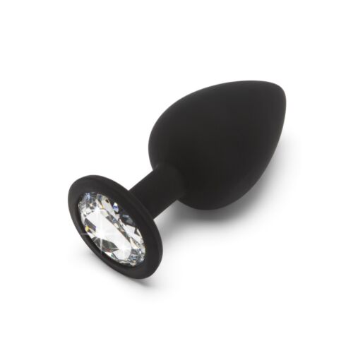 Анальна пробка Toy Joy Diamond Booty Jewel з кристалом, чорний, Large