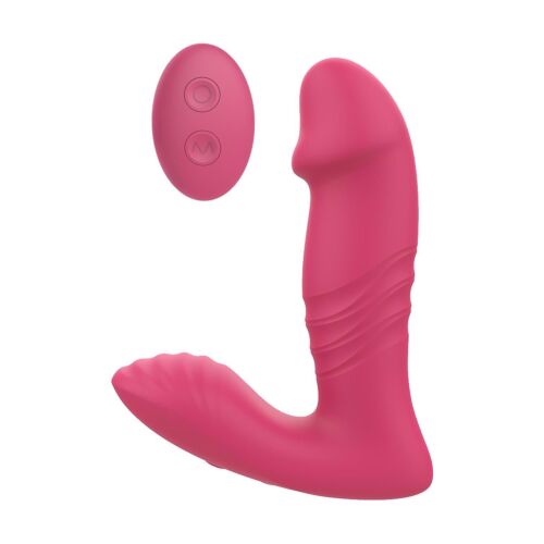 Універсальний вібратор з підсвічуванням Every Night Toys для точки G або P, зелений градієнт