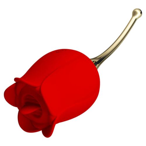 Кліторний вібратор язичок у вигляді троянди для орального сексу Rose