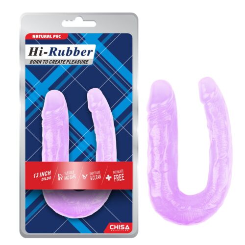 Фалоімітатор подвійний Chisa Hi-Rubber 13 Inch Dildo, фіолетовий