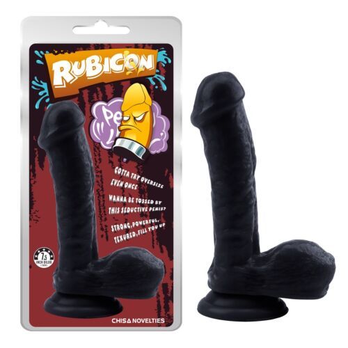 Фалоімітатор із присоскою Chisa Rubicon Gentle Black Penis, чорний