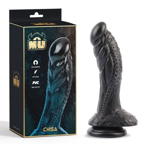 Фалоімітатор у вигляді монстра CHISA MU Alien чорний, 19 см