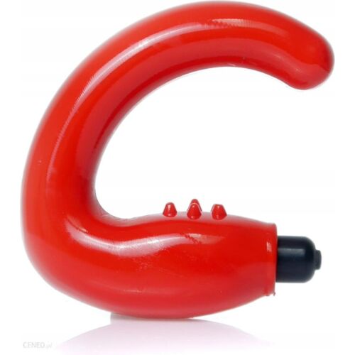 Масажер простати рельєфний з вібрацією Medica-Group, червоний, 13.5 х 2.8 см