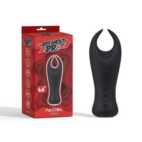 Мастурбатор із функцією вібрації Chisa Breakout Pro Max O Horn, чорний