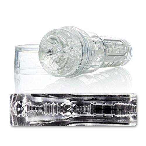 Мастурбатор у колбі з внутрішнім рельєфом Fleshlight GO Torque Ice, прозорий