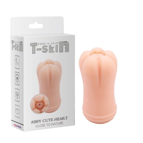 Мастурбатор у формі серця Chisa T-Skin Abby Cute Heart з кібершкіри, бежевий