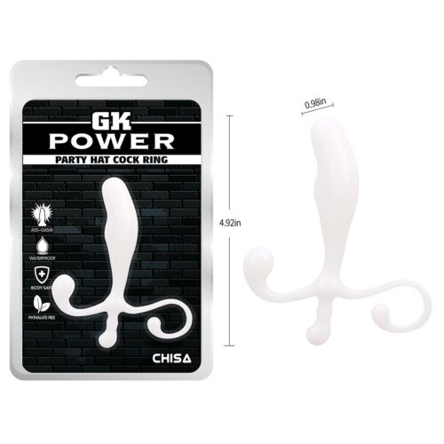 Стимулятор простати Chisa GK Power Party з анатомічним рельєфом, білий