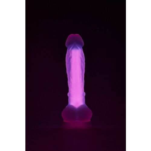 Фалоімітатор Dream Toys, що світиться RADIANT SOFT SILICONE GLOW IN THE DARK DILDO LARGE PINK