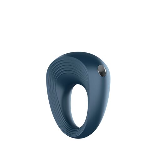Ерекційне рельєфне віброкільце Satisfyer Power Ring синє