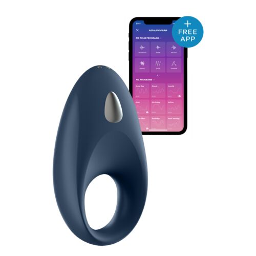 Ерекційне смарт-віброкільце Satisfyer Mighty One синє