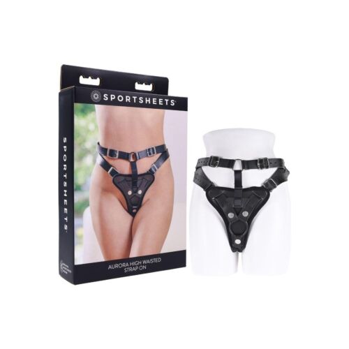 Трусики для страпонів Sportsheets Aurora High Waisted чорні