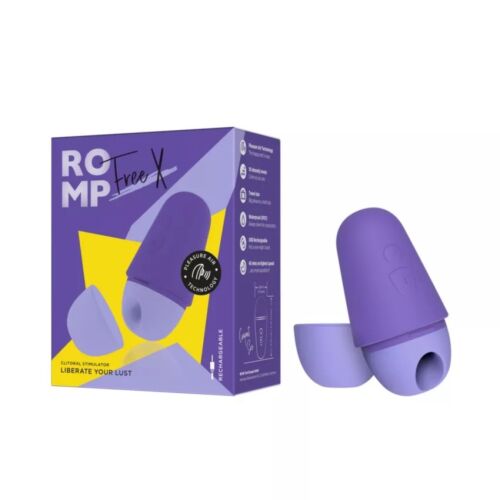 Вакуумний стимулятор для клітора ROMP Free X, силіконовий, фіолетовий