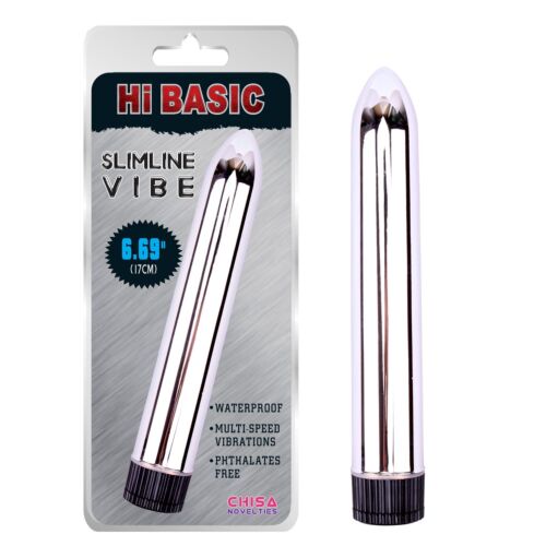 Вібромасажер Chisa HI BASIC Slimline Vibe, сріблястий