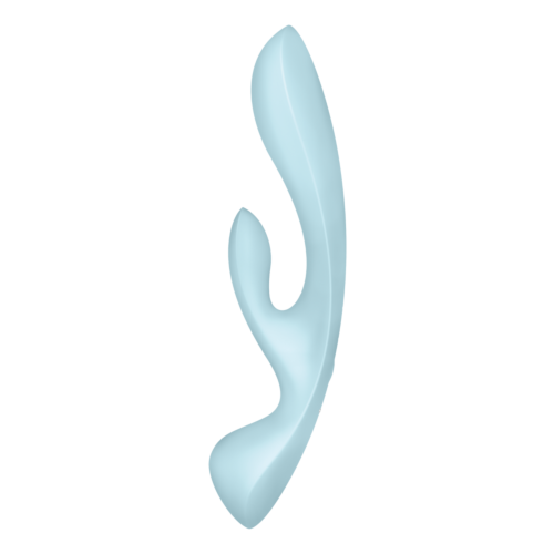 Вібратор кролик Satisfyer Triple Oh з трьома моторами, блакитний