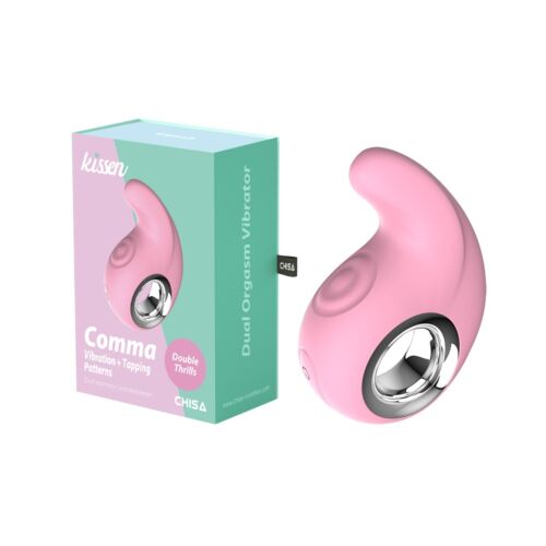 Вібратор для клітора з коливаннями язичка Comma Chisa, силіконовий, рожевий
