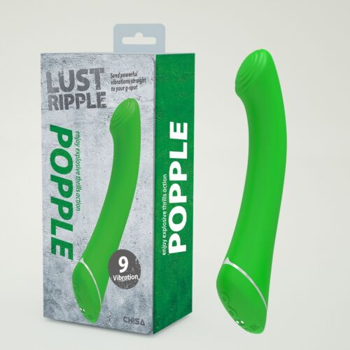 Класичний вібратор Chisa Lust Ripple Popple, силіконовий, зелений