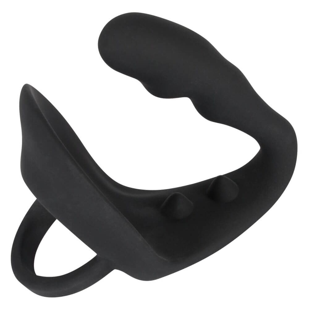 Ребристая насадка для двойного проникновения с подхватом мошонки Black Velvets Cock & Ball Ring 5335560000ring - Orion - Двойное проникновение - Купить