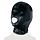 Суцільна чорна бдсм маска з прорізом для рота Wetlook