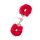 Наручники, Metal Handcuff with Plush, RED