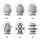 Чоловічі мастурбатори яйця Тенга в наборі 6 шт  Egg