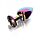 Анальна пробка металева Toy Joy Twilight Booty Jewel з кристалом, райдужний, Large