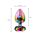 Анальна пробка металева Toy Joy Twilight Booty Jewel з кристалом, райдужний, Large