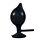 Анальна пробка на присосці з накачуванням You2Toys True Black чорна, 15 см х 4-10 см