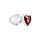 Скляна анальна пробка ADAM ET EVE RED HEART GEM GLASS PLUG LARGE