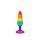 Анальна пробка TOY JOY Twink, M, різнокольорова, 11 х 3 см