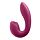 Подвійний смарт вібратор із вакуумною стимуляцією Satisfyer Sunray Connect App Berry бордовий