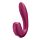 Подвійний смарт вібратор із вакуумною стимуляцією Satisfyer Sunray Connect App Berry бордовий