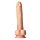 Фалоімітатор гігантський реалістичний Dreamtoys Real Love на присосці з мошонкою, бежевий