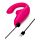 Стимулятор точки G та клітора Womanizer Blend Pink вакуум та вібрація, яскраво рожевий